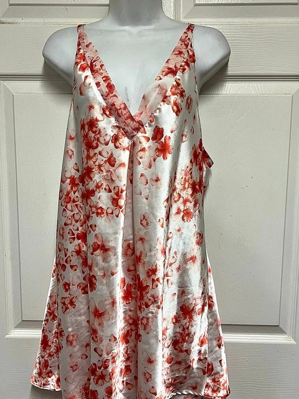 Oscar de la Renta Satin Slip Nightgown Size Large